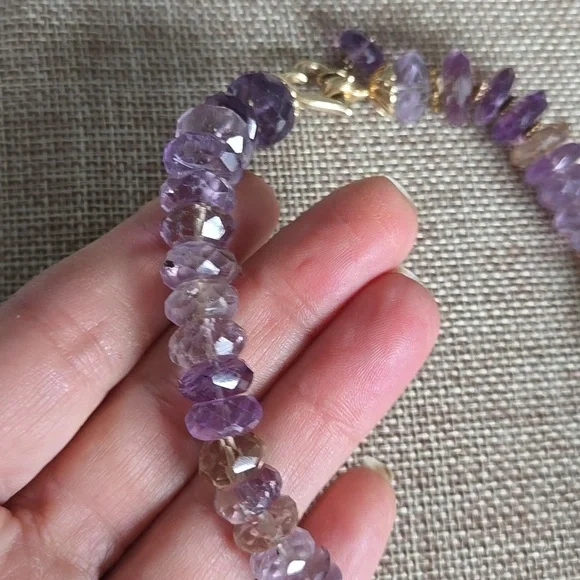 14KT Faceted Ametrine Necklace - Picture 10 of 11